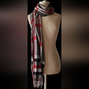 Veronz Plaid Frilly Scarf